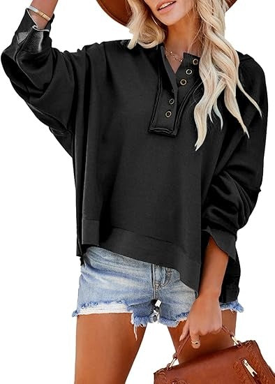 Women's Button-up Mid-sleeve Hoodie - DropOnline.co