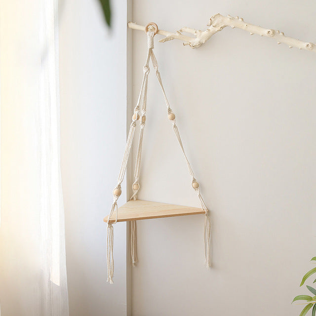 Macrame Shelves For Bedroom Plant Boho Home Decor Chr - DropOnline.co