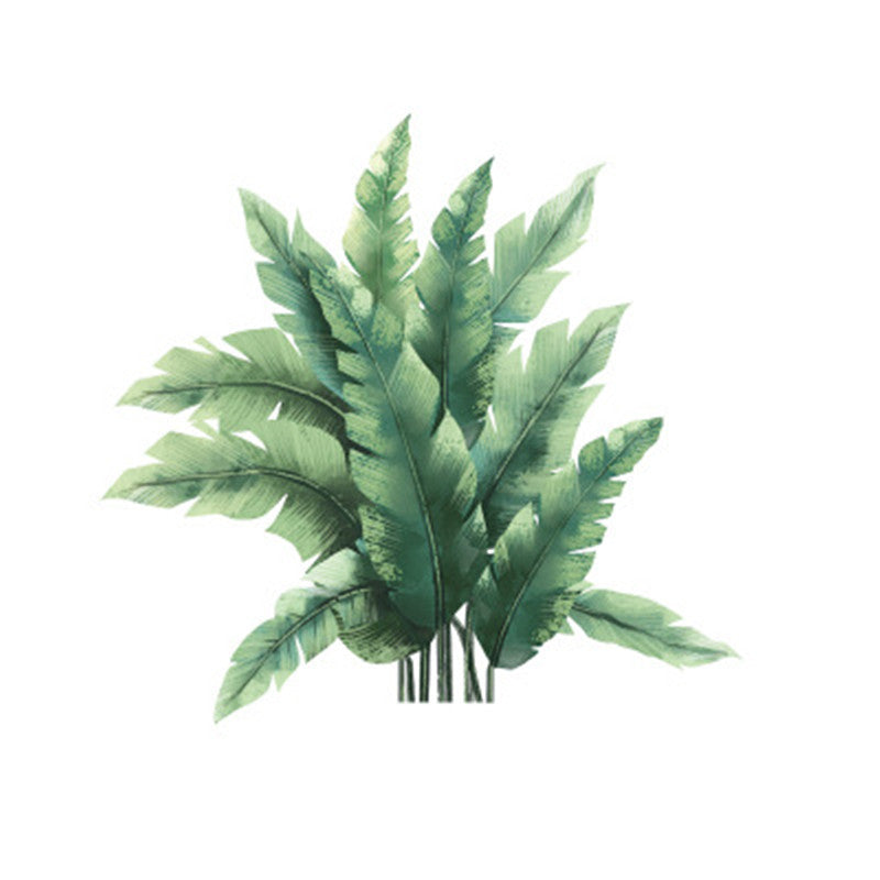 Tropical Plant Turtle Leaf Wall Sticker Home Decor Beach Palm Leave Art Wall Decal For Kids Room Living Room Bedroom Mural - DropOnline.co
