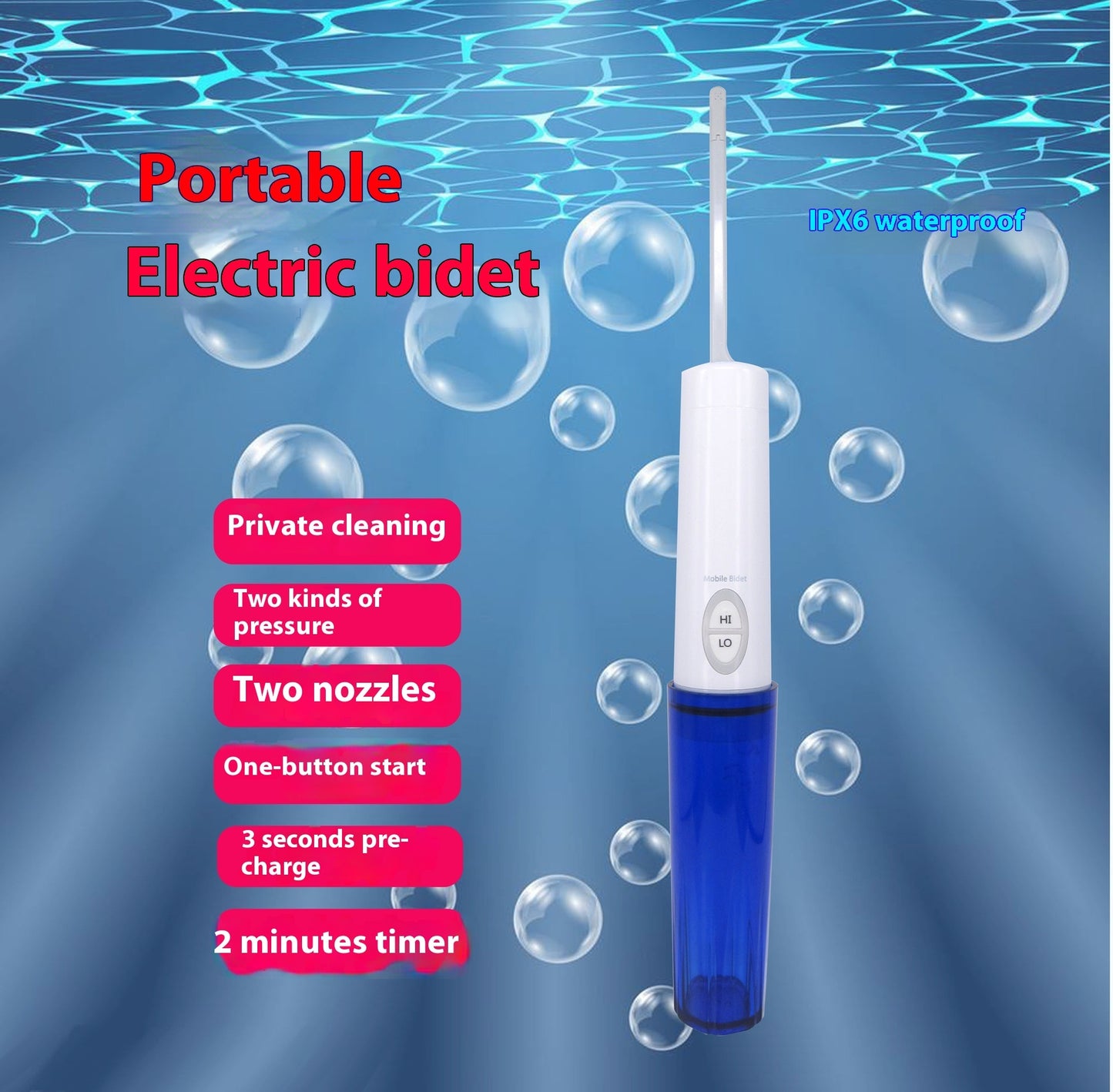 Portable Electric Bidet - USB Rechargeable Personal Hygiene Rinser for Baby Care & Travel - DropOnline.co