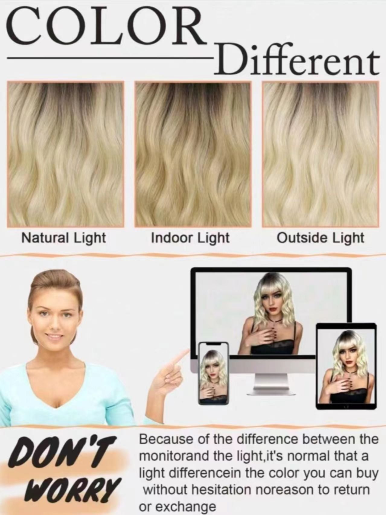 Synthetic Wavy Wig, Non-toxic Wig With Wave Head, With Bangs, Short Mixed Hair For Women, Heat Resistant, Suitable For The Whole Scene - DropOnline.co