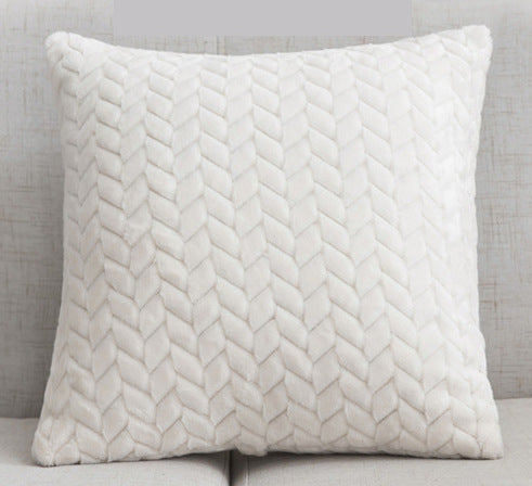 Flannel Leaf Flower Cushion Cover Sofa Cushion Fabric Sofa Hugging Pillow Cover - DropOnline.co