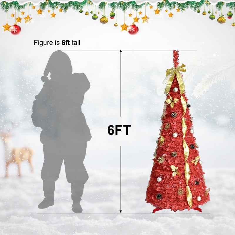 6ft Christmas Tree - Classic Holiday Decoration