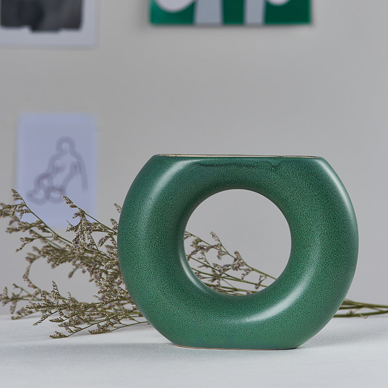 Cutelife New Style White Small Flower Ceramics Home Decor Vase - DropOnline.co