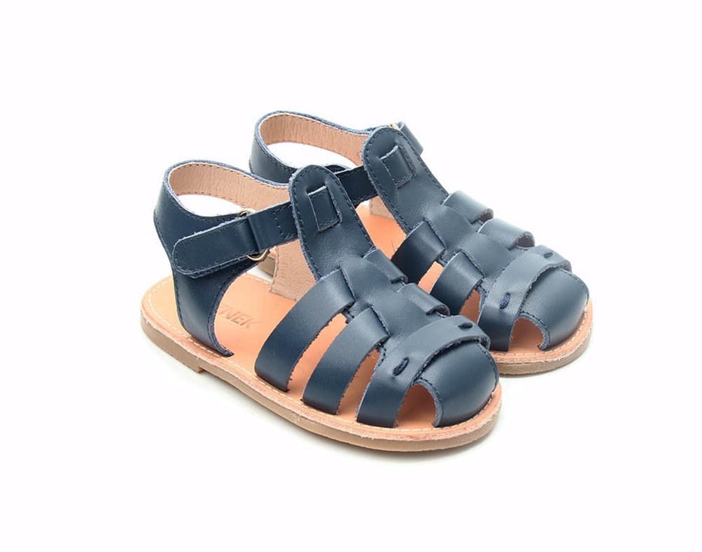 Sandales italiennes en cuir pour enfants | Bout large et semelle souple pour les tout-petits | Vénitien