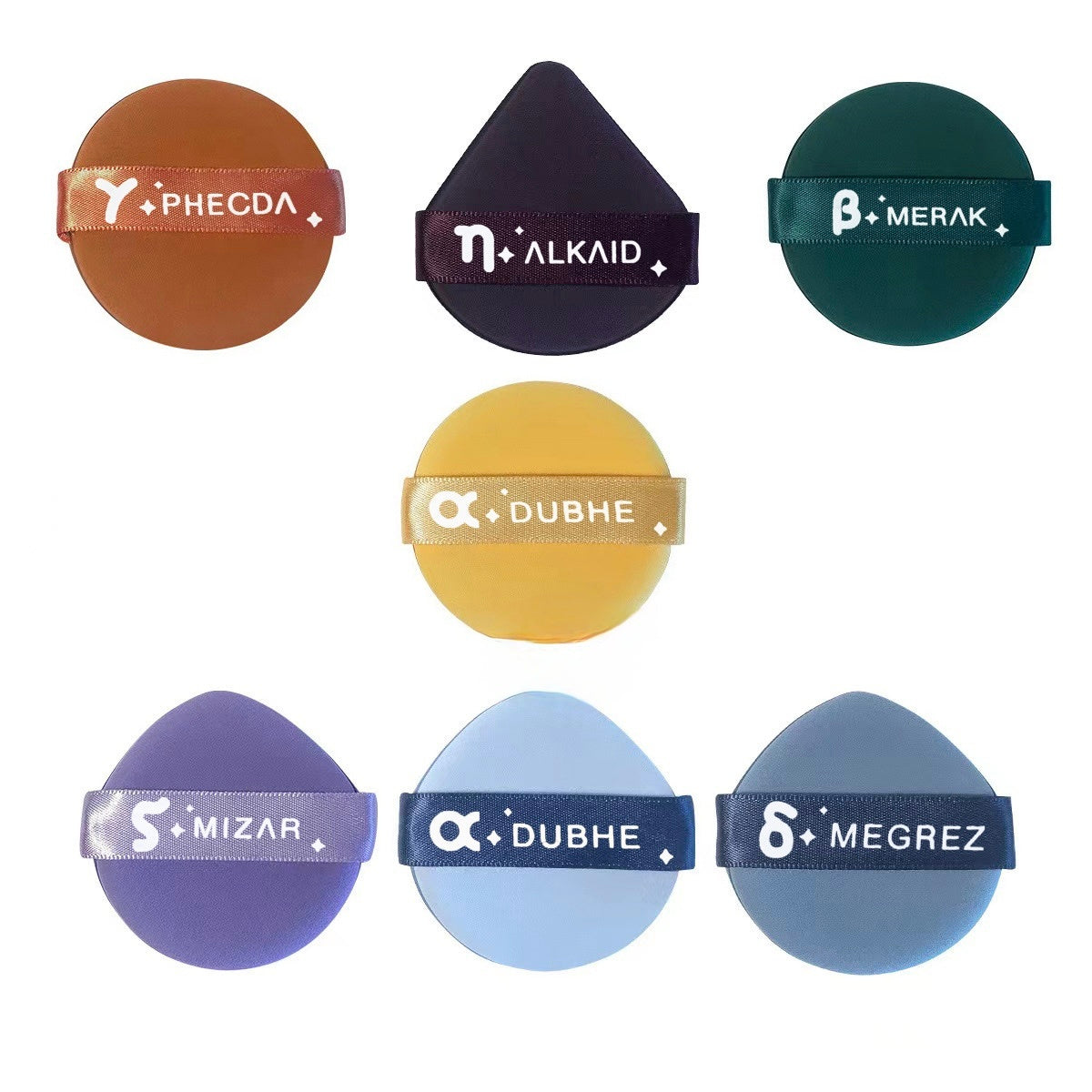 Seven - Star Makeup Puff 7 - Pack - DropOnline.co