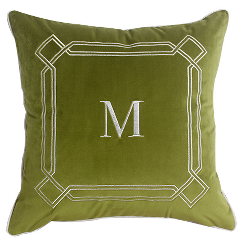 Dutch Velvet Embroidery Pillow Cover Series American Model Room Bedside Cushion - DropOnline.co