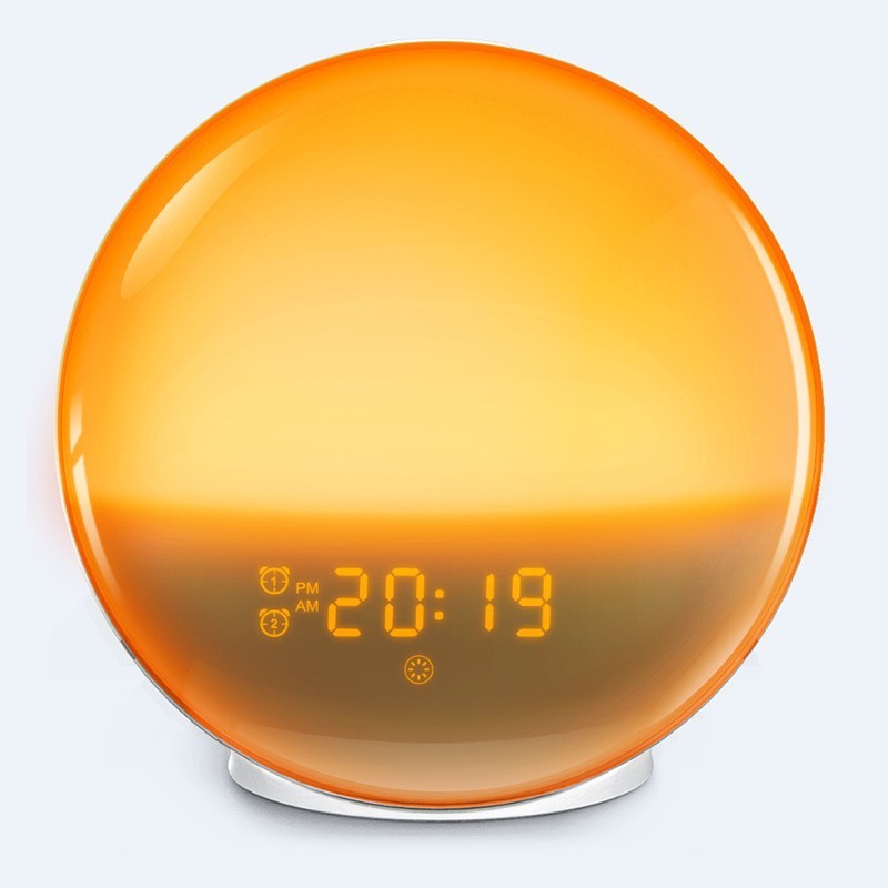 Simulated Sunrise And Sunset Natural Wake-up Light LED Electronic Alarm Clock Light Home Decor - DropOnline.co