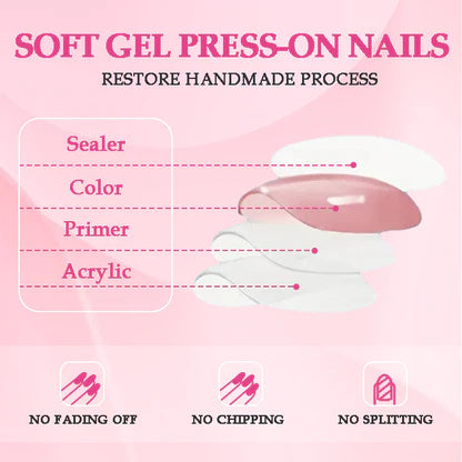 GGddsha 2025 Long Nail Designs Reusable PMMA AcrylicBaroque Glass Style Press-on Nails With Box Gifts ForWomen,Mosaic Mirage - DropOnline.co