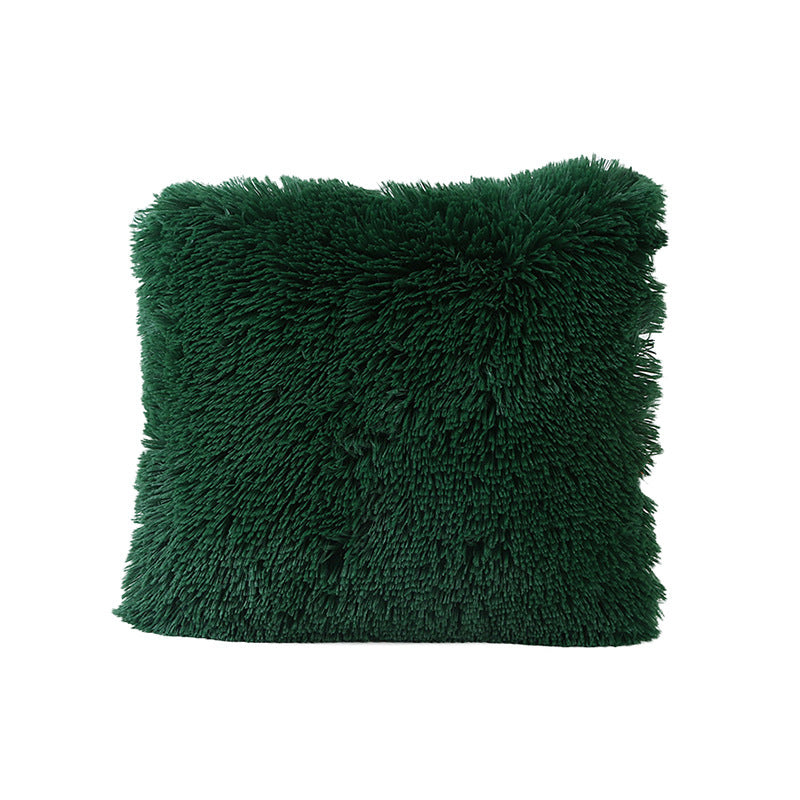 Living Room Bedroom Sea Velvet Solid Color Cushion Cover - DropOnline.co