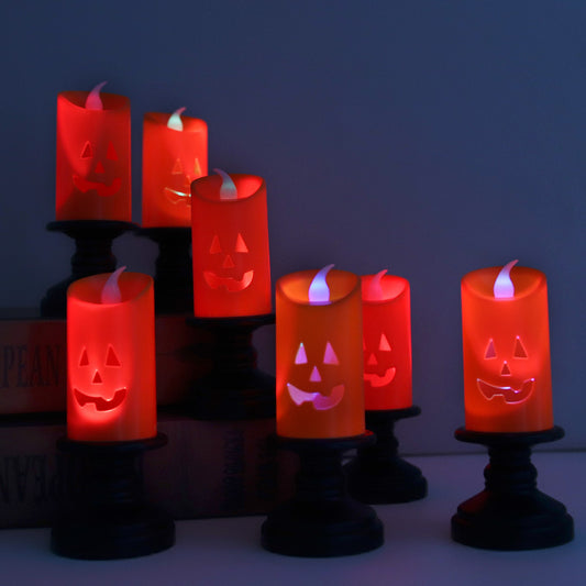 Halloween Candle Light LED Colorful Candlestick Table Top Decoration Pumpkin Party Happy Halloween Party Decor For Home - DropOnline.co