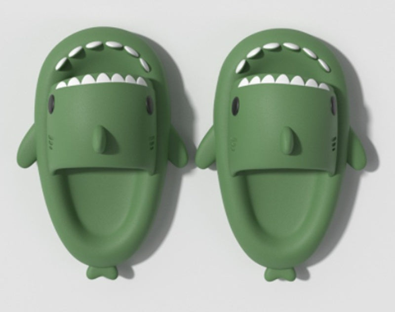 Adult's Slippers Indoor Outdoor Funny Shark Cartoon - DropOnline.co
