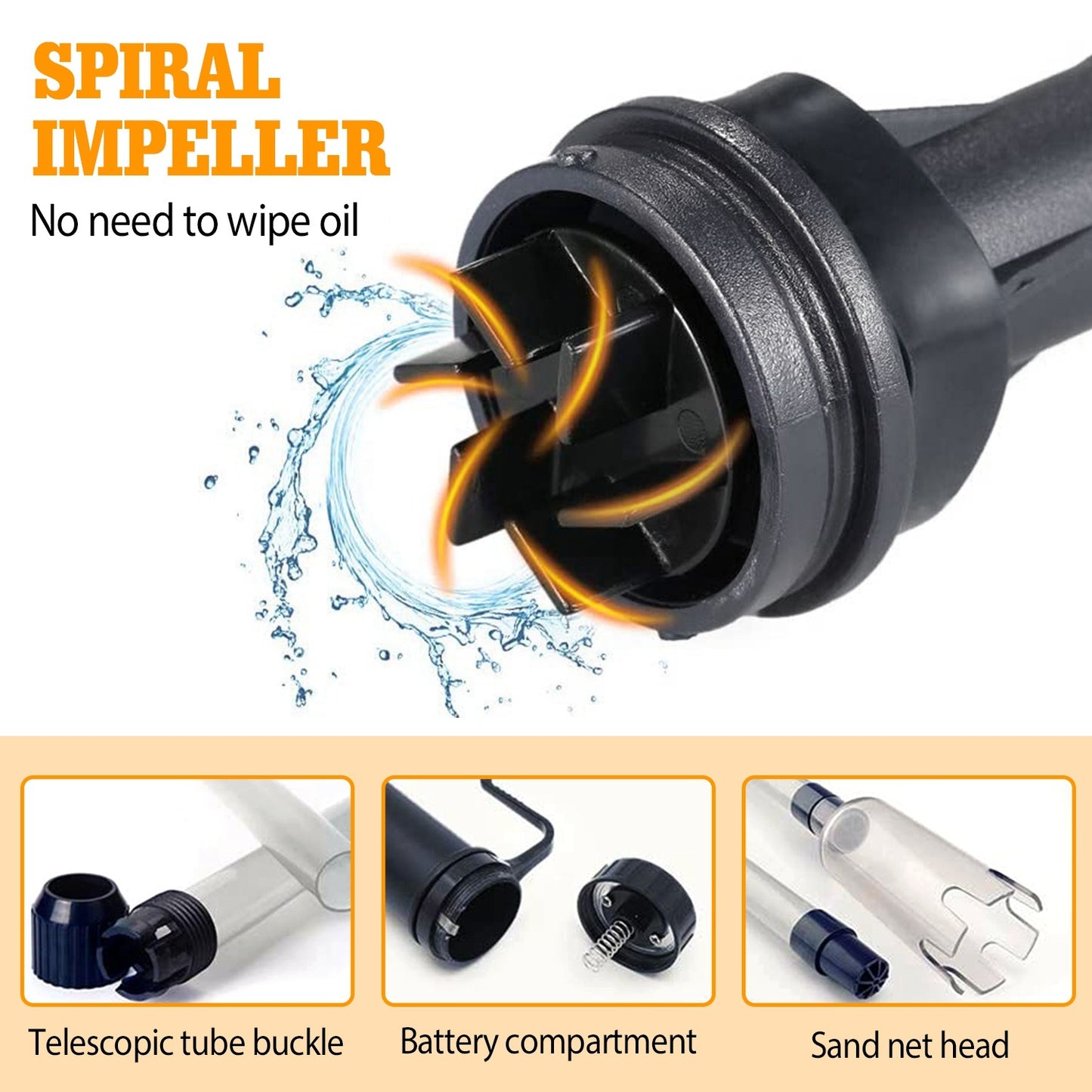 Battery-Operated Aquarium Vacuum Gravel Cleaner - DropOnline.co