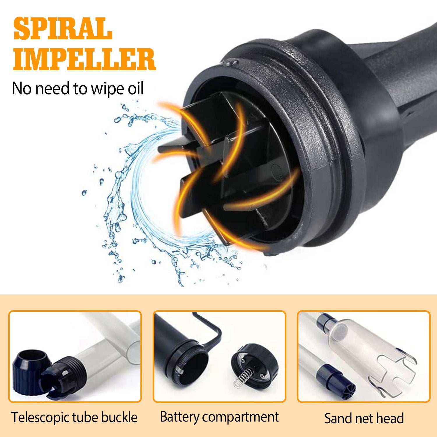 Battery-Operated Aquarium Vacuum Gravel Cleaner - DropOnline.co