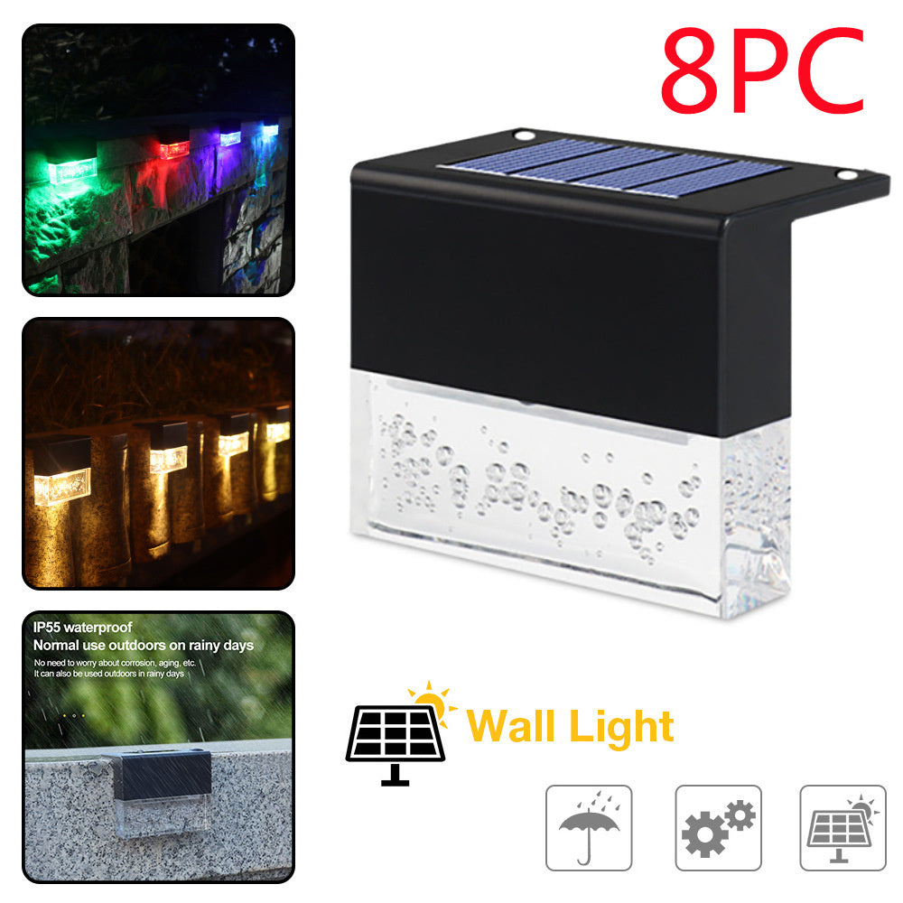 Waterproof New RGB LED Solar Light Step Fence Light - DropOnline.co