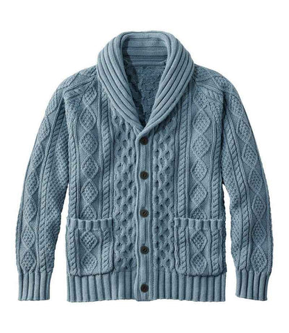 Knitted Lapel Cardigan Casual Sweater For Men