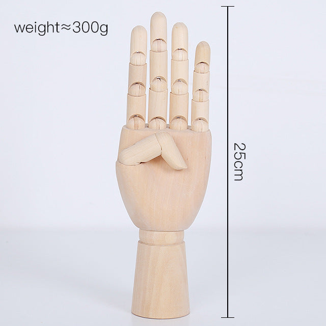 Grocery Home Decor Ornaments Lotus Wood Movable Wooden Knuckle Hand Model - DropOnline.co
