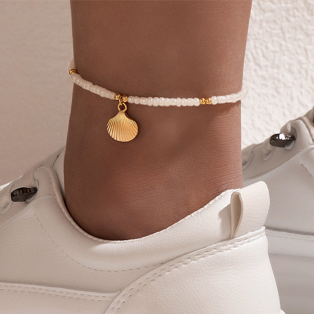 Beach Vacation Shell Anklet - Bohemian Style Seashell Ankle Bracelet - DropOnline.co
