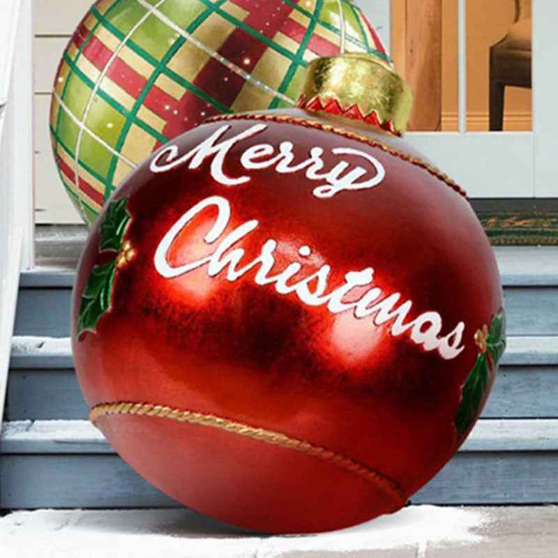Giant Inflatable Christmas Ball 60cm - PVC Outdoor Ornament Decoration for Tree & Yard - DropOnline.co