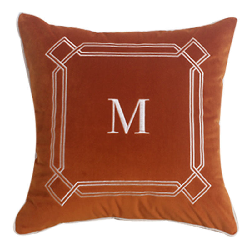Dutch Velvet Embroidery Pillow Cover Series American Model Room Bedside Cushion - DropOnline.co