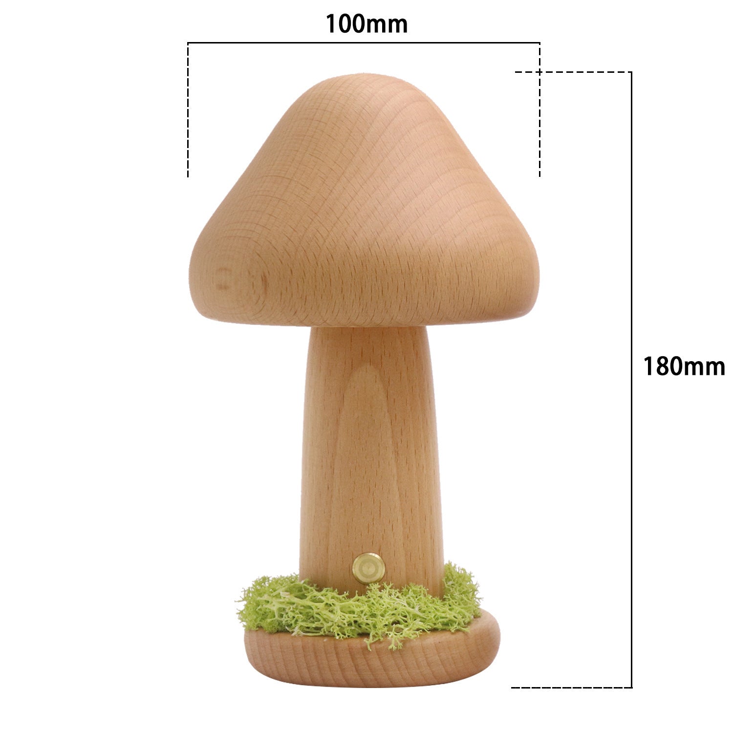 Twisted Mushroom Night Warm Light Touch Bedroom Bedhead Night Light Beech Wood LED USB Decorative Atmosphere Lamps Home Decor - DropOnline.co