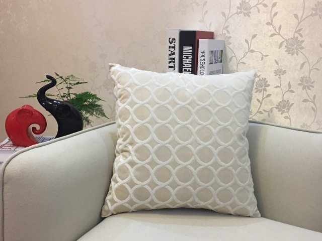 Home Decorative Sofa Throw Pillows Flannel Cushion Cover - DropOnline.co