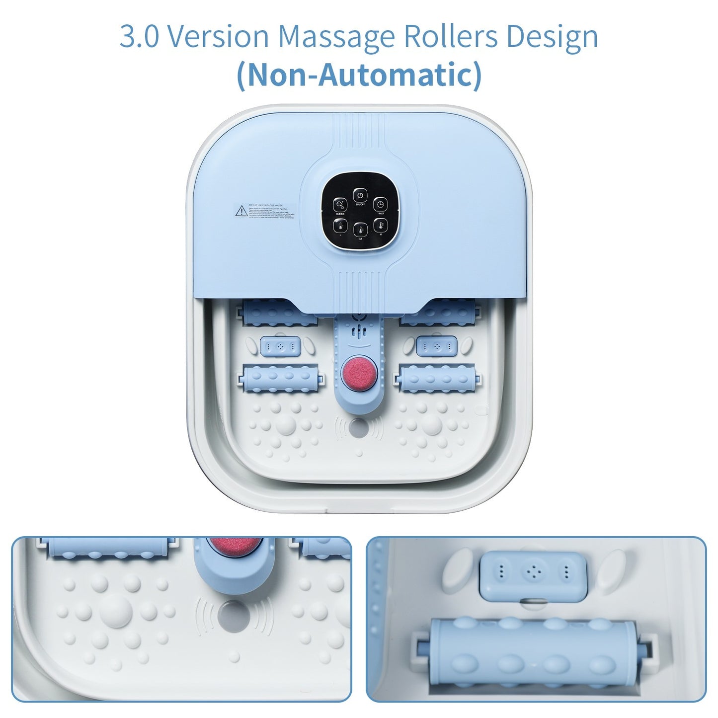 Electric Collapsible Foot Spa With Heat, Foot Massager With 16 Massage Rollers & Bubble, Foot Bath Massager For Home Use,Remote Control - DropOnline.co