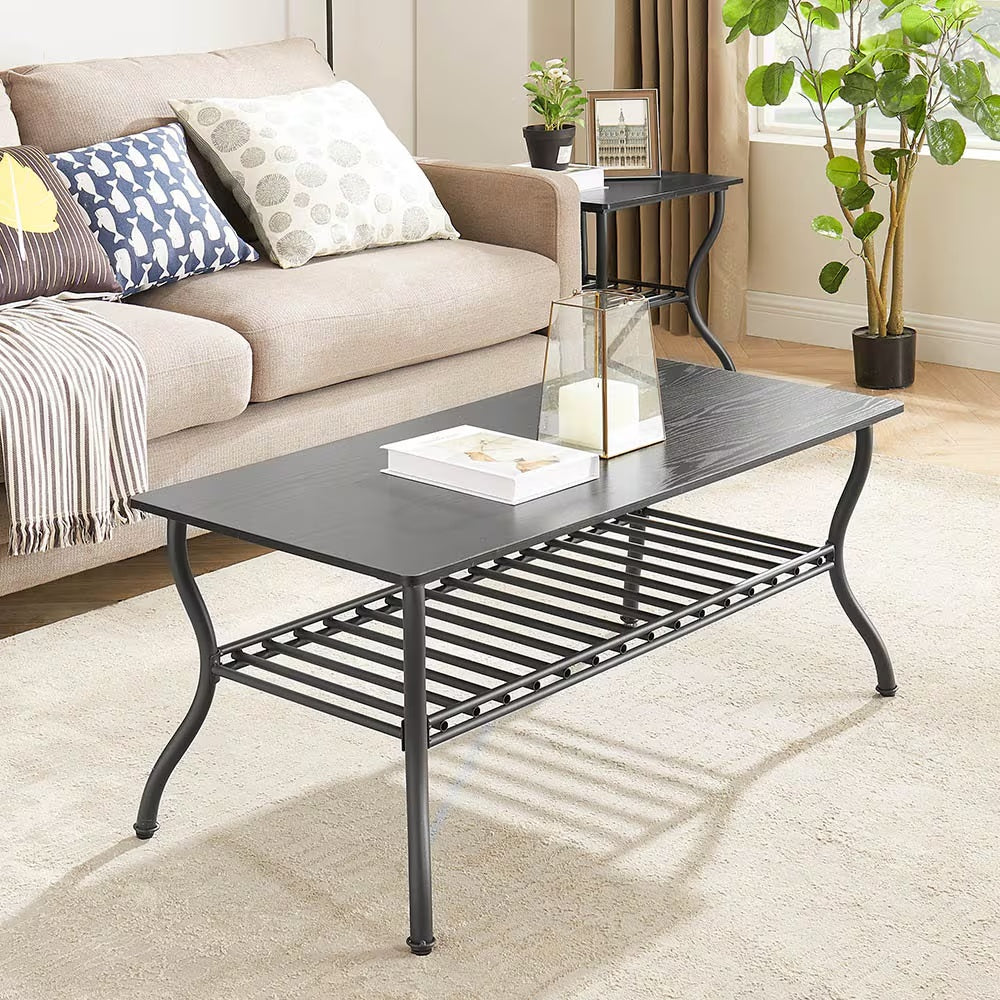 Contemporary 3 Piece Coffee Table Set Rectangular Coffee Table - DropOnline.co