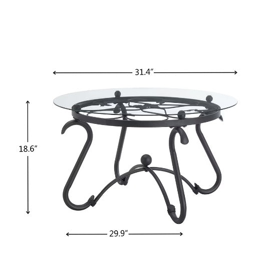 2-piece Coffee Table Set With Tempered Glass Surface - DropOnline.co