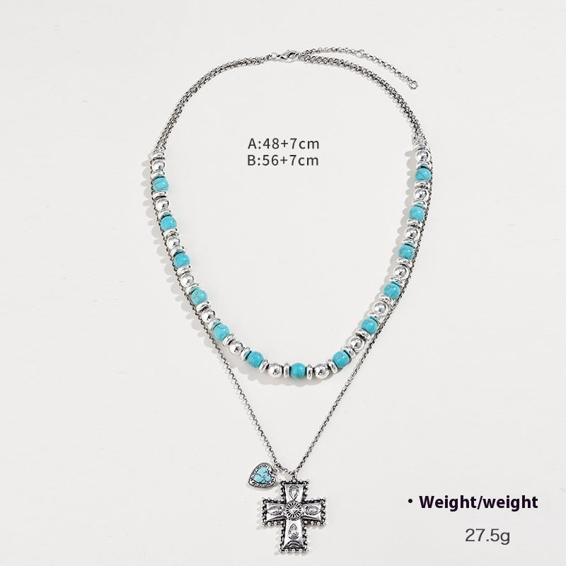 Semi-precious Stone Beaded Twin Earrings For Women - DropOnline.co