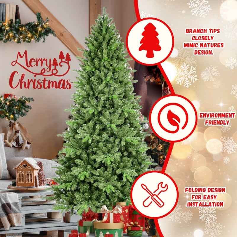 6ft PE/PVC Mixed Christmas Tree - Premium Holiday Decoration