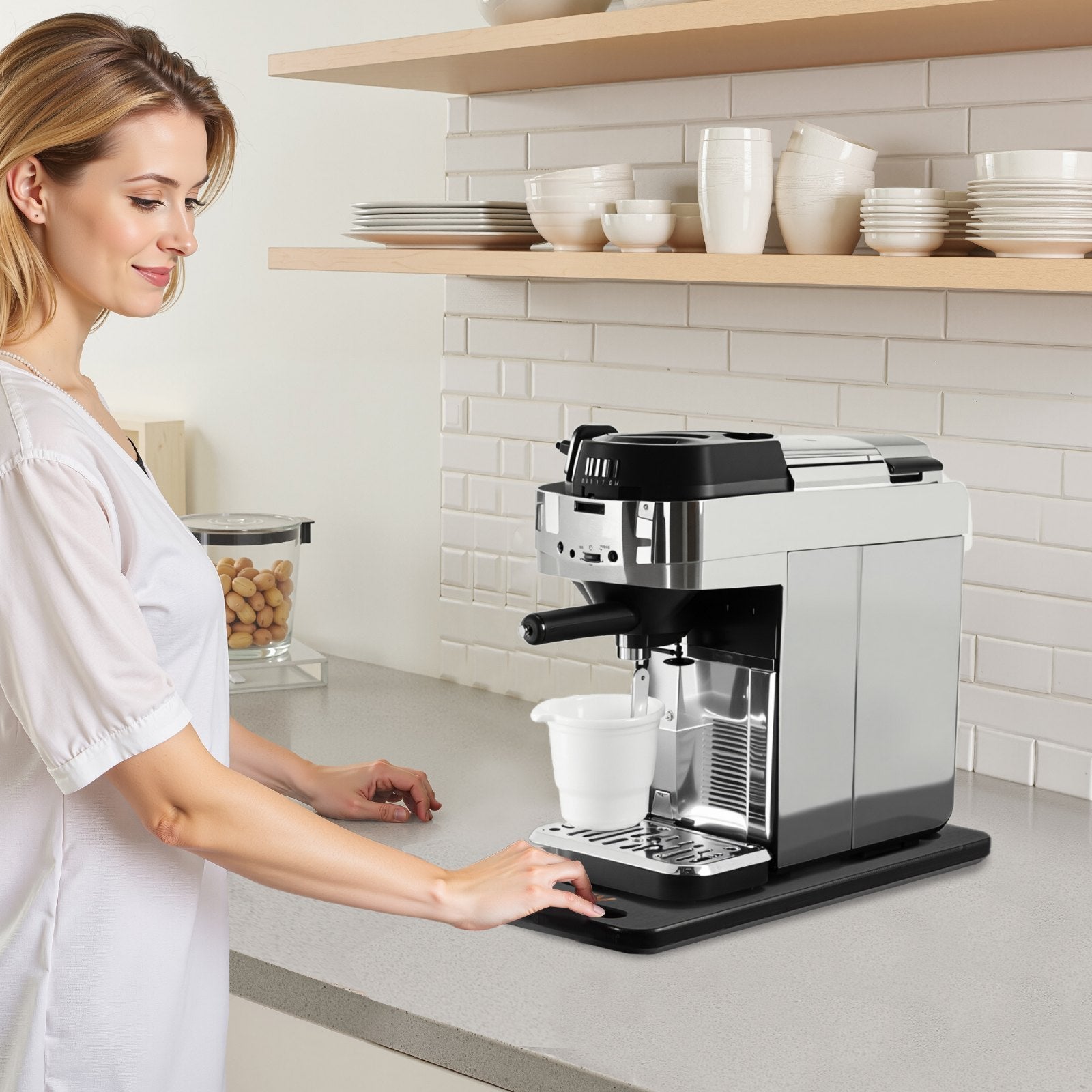 Appliance Slider 14.5 X 7.5 In Sliding Tray For Coffee Maker Black - DropOnline.co