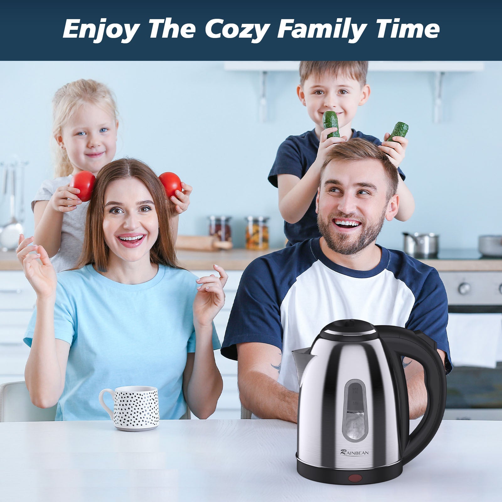 Electric Kettle Water Boiler, 1.8L Electric Tea Coffee Kettle Hot Water Boiler Auto Shut-Off & Boil Dry Protection - DropOnline.co