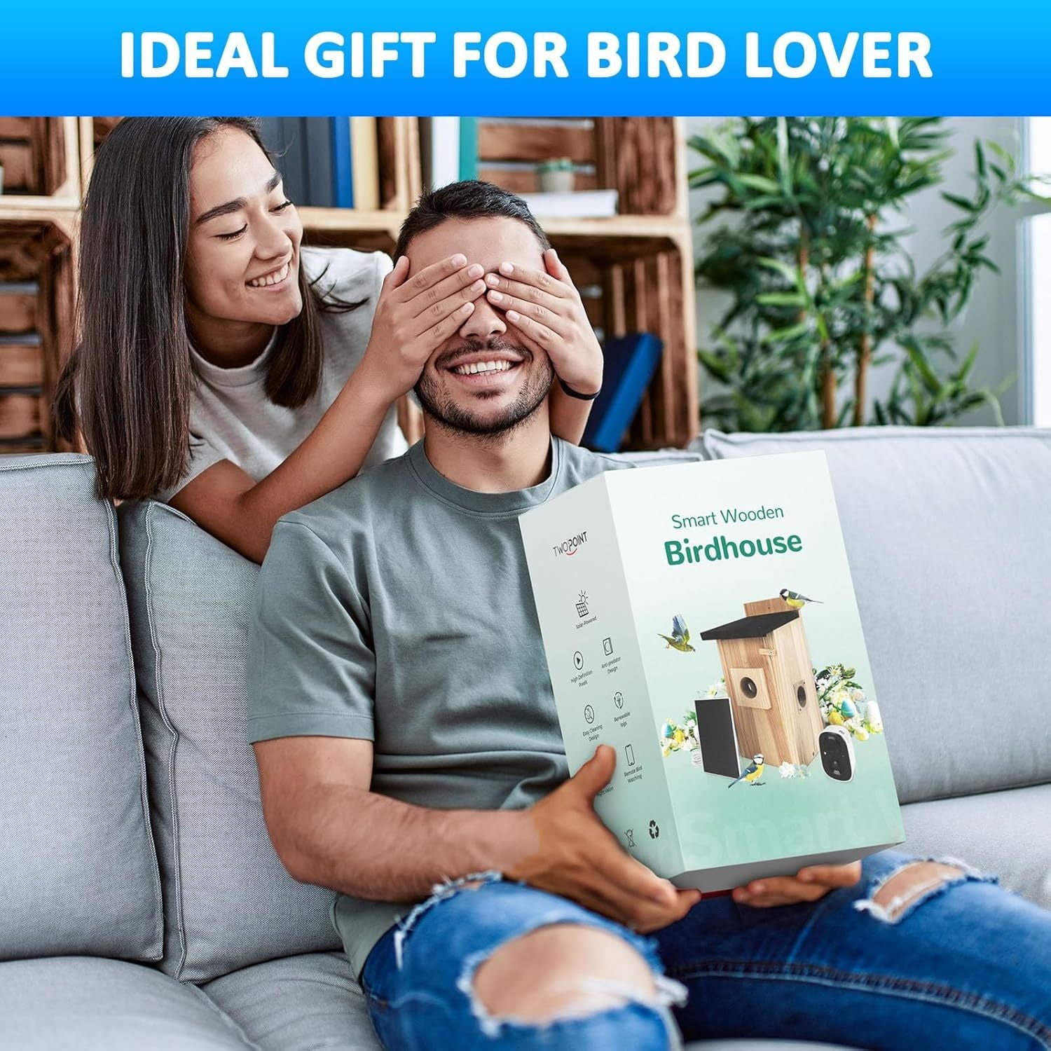 Smart Bird Houses For Outside Solar Powered,4MP Birdhouse Camera For Outdoors, Watch Bird Nesting & Hatching In Real Time, AI Identify Bird Behavior & Create, DIY Ideal Gift - DropOnline.co
