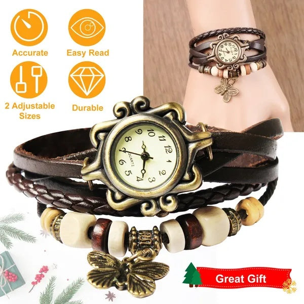Vintage Women's Watch Bohemian Handmade Leather Watch - DropOnline.co