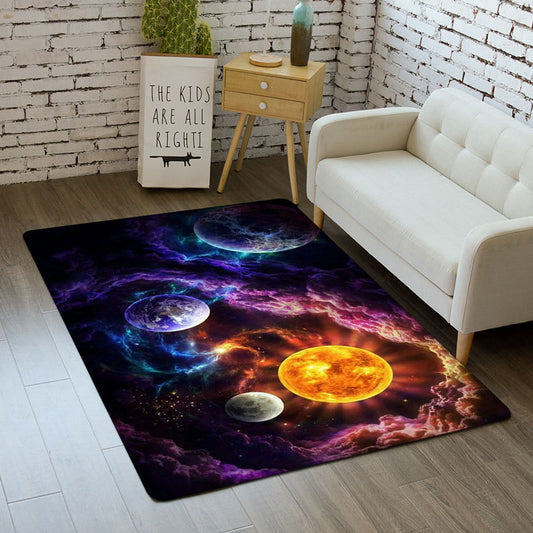 Flannel Home Decor Starry Floor Mat Living Room Rug - DropOnline.co