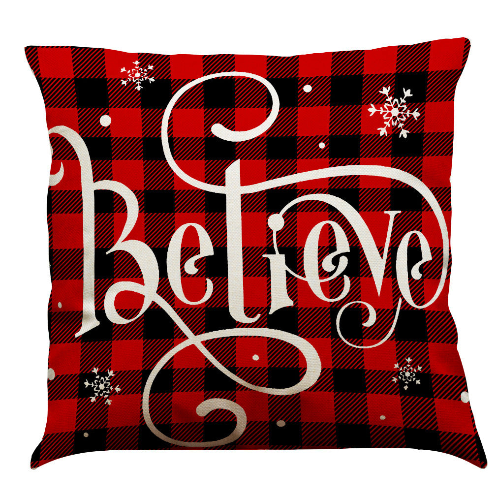 Christmas Cotton Linen Sofa Car Cushion Pillowcase - DropOnline.co