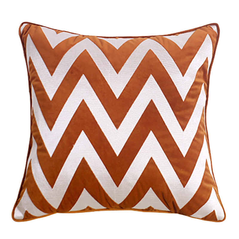 Dutch Velvet Embroidery Pillow Cover Series American Model Room Bedside Cushion - DropOnline.co