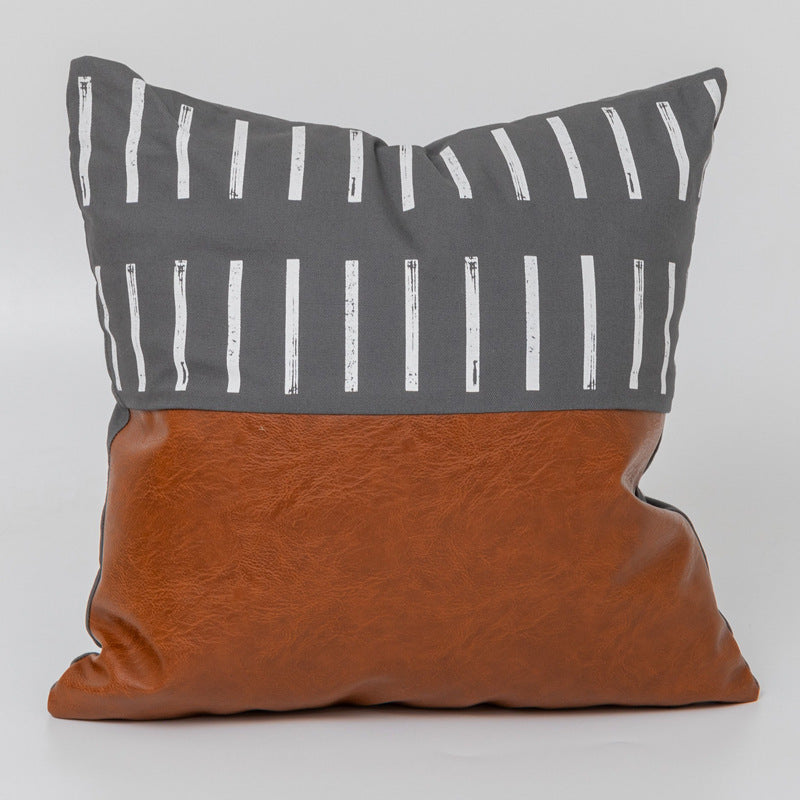 Light Luxury Bohemian Leather And Cotton Sofa Cushion Cover Car Pillow Cover - DropOnline.co