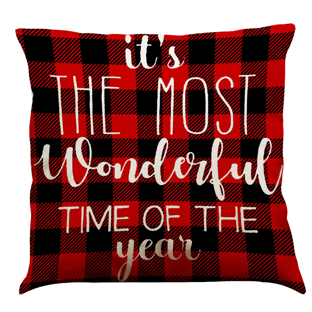 Christmas Cotton Linen Sofa Car Cushion Pillowcase - DropOnline.co