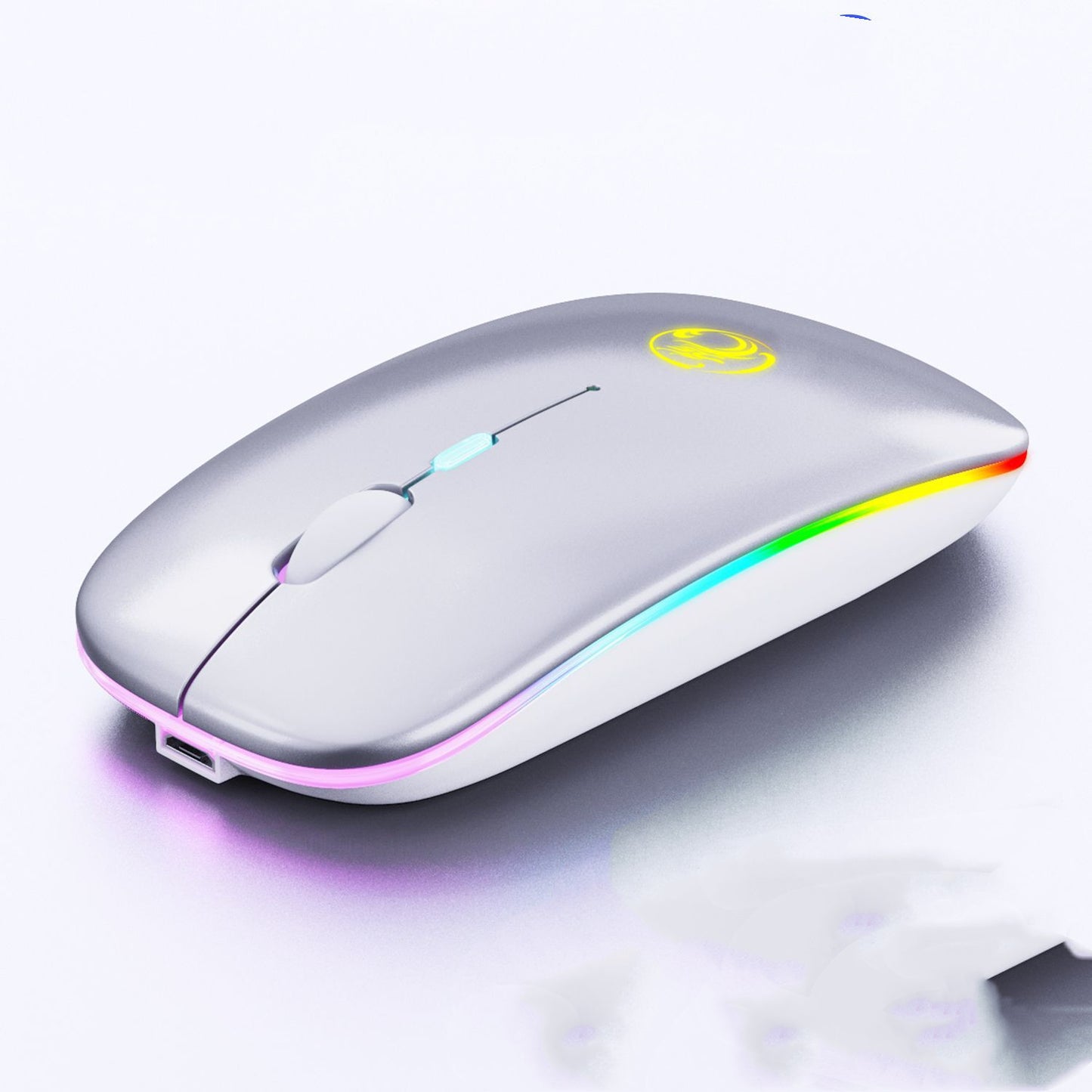 Luminous Charging Bluetooth Dual-mode Wireless Silent Mouse Desktop Notebook - DropOnline.co