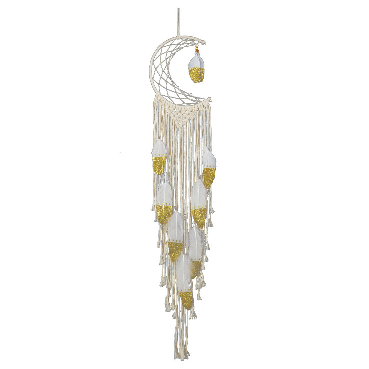 Crescent Dream Catcher Home Decor Gold - DropOnline.co
