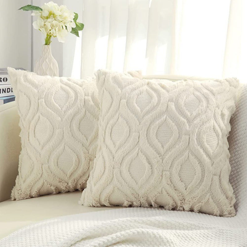 Soft Plush Pillow Lumbar Cushion Cover - DropOnline.co