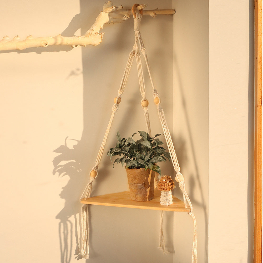 Macrame Shelves For Bedroom Plant Boho Home Decor Chr - DropOnline.co