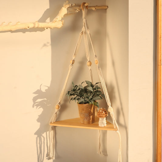 Macrame Shelves For Bedroom Plant Boho Home Decor Chr - DropOnline.co