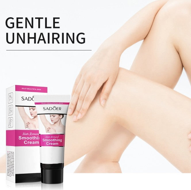 Gentle & Soothing Sensitive Depilatory Cream - Skin Friendly, Painless, Flawless Hair Remover For Women, Moisturizing Face And Body Smoothing - DropOnline.co