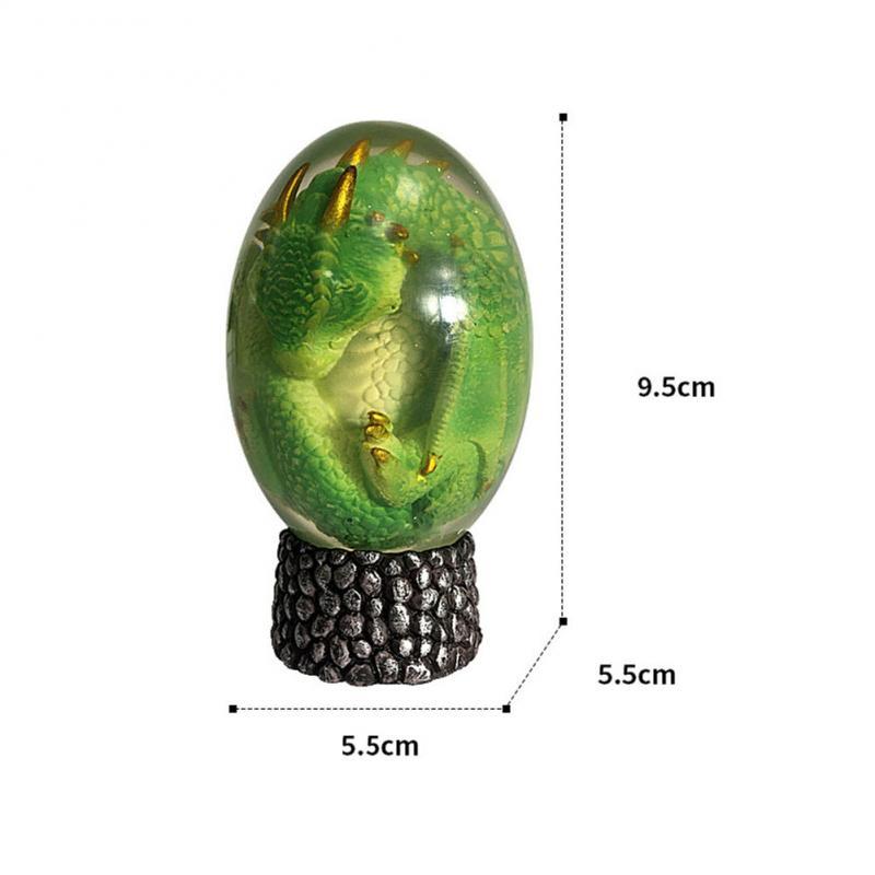 LED Lava Dragon Egg Ornamental Decor Dinosaur Egg Statue Resin Dragon Egg Crystal Minerale Gemstone Reiki Home Decor - DropOnline.co