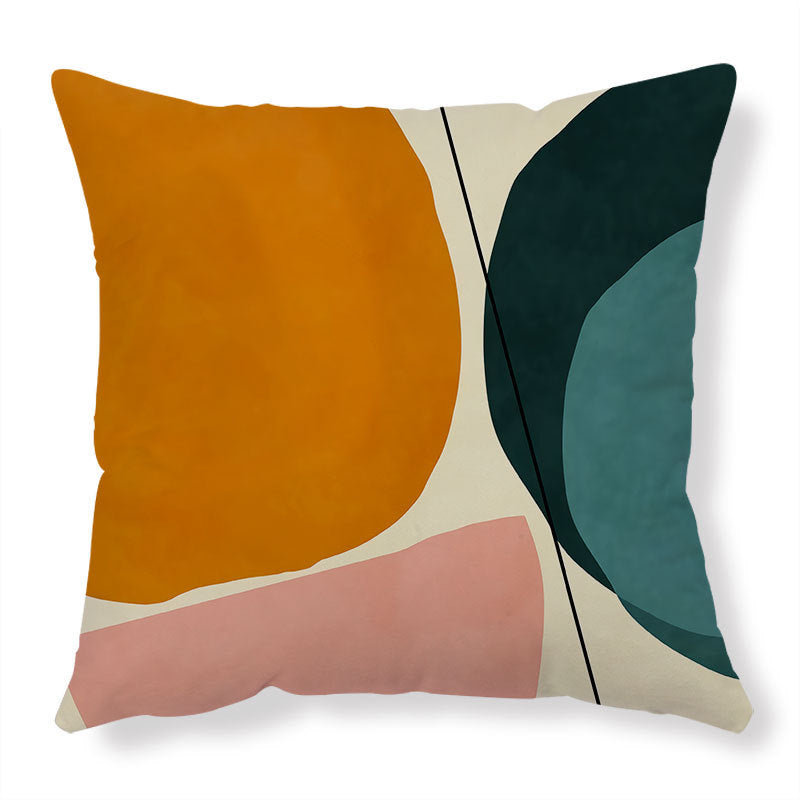 Simple Geometric Abstract Pattern Sofa Backrest Cushion Cover - DropOnline.co