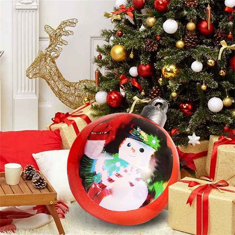Giant Inflatable Christmas Ball 60cm - PVC Outdoor Ornament Decoration for Tree & Yard - DropOnline.co