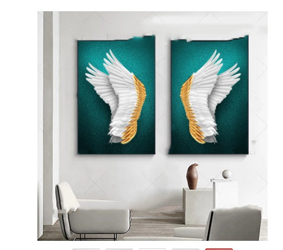 Gold Butterfly Wall Poster Modern Canvas Painting Art Corridor Living Room Bedroom Decor - DropOnline.co